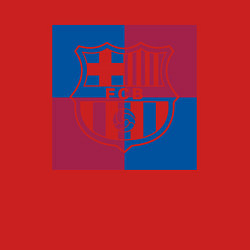 Свитшот хлопковый мужской FC Barcelona Logo 2022, цвет: красный — фото 2