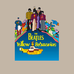 Свитшот хлопковый мужской The Beatles on a Yellow Submarine, цвет: миндальный — фото 2