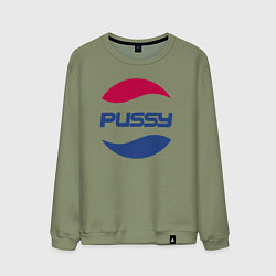 Свитшот хлопковый мужской Pepsi Pussy, цвет: авокадо