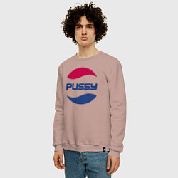 Свитшот хлопковый мужской Pepsi Pussy, цвет: пыльно-розовый — фото 2