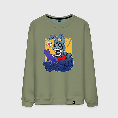 Мужской свитшот Аниматроник Кролик Бонни / Авокадо – фото 1