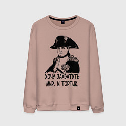 Мужской свитшот ХОЧУ ТОРТИК НАПОЛЕОН
