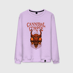 Свитшот хлопковый мужской Cannibal Corpse Skulls, цвет: лаванда