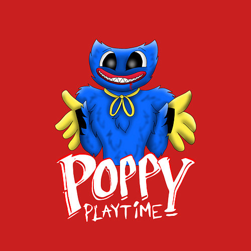 Мужской свитшот Сытый Поппи Poppy Playtime / Красный – фото 3