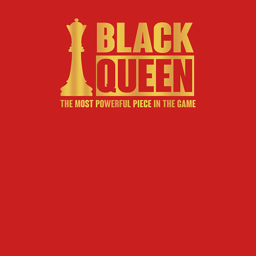Мужской свитшот Чёрная Королева самая сильная фигура в игре / Красный – фото 3