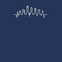 Свитшот хлопковый мужской Шахматы в моем пульсе, цвет: тёмно-синий — фото 2