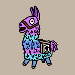 Свитшот хлопковый мужской Фортнайт Лама Fortnite Lama, цвет: миндальный — фото 2