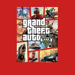 Свитшот хлопковый мужской GTA V Logos, цвет: красный — фото 2