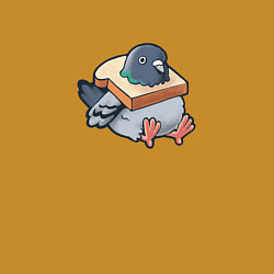 Свитшот хлопковый мужской Hungry Pigeon, цвет: горчичный — фото 2
