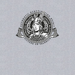 Свитшот хлопковый мужской Валькирия Победа или Валгалла, цвет: меланж — фото 2