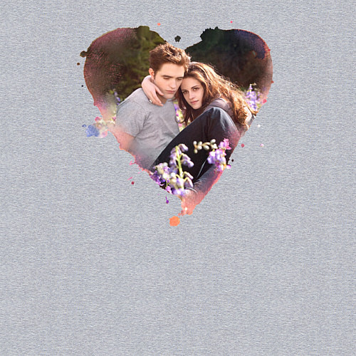 Мужской свитшот Twilight love / Меланж – фото 3