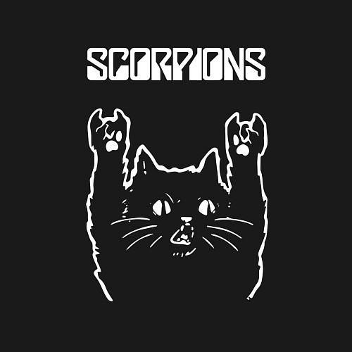 Мужской свитшот Scorpions Скорпионс Рок кот / Черный – фото 3