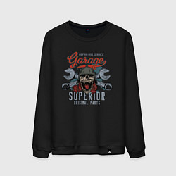 Свитшот хлопковый мужской Garage superior, цвет: черный