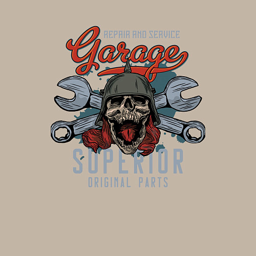 Мужской свитшот Garage superior / Миндальный – фото 3