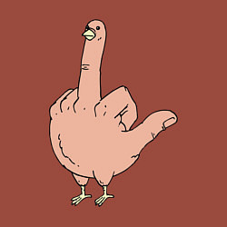Свитшот хлопковый мужской Fuck you chicken, цвет: кирпичный — фото 2