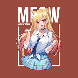 Свитшот хлопковый мужской Meow Marin, цвет: кирпичный — фото 2