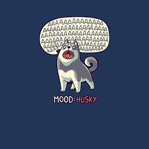 Мужской свитшот Mood: Husky / Тёмно-синий – фото 3