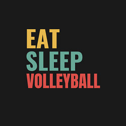 Свитшот хлопковый мужской Eat - Sleep - Volleyball, цвет: черный — фото 2