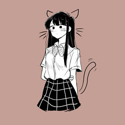 Свитшот хлопковый мужской Коми неко, цвет: пыльно-розовый — фото 2