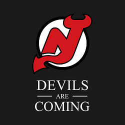 Свитшот хлопковый мужской New Jersey Devils are coming Нью Джерси Девилз, цвет: черный — фото 2