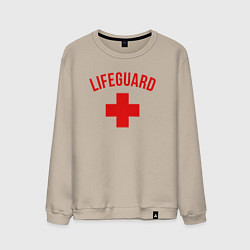 Свитшот хлопковый мужской Lifeguard, цвет: миндальный