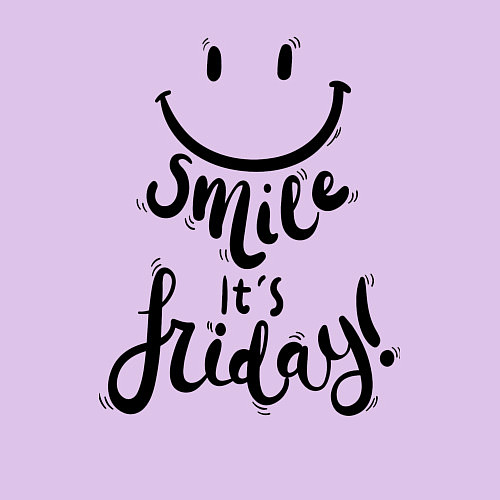 Мужской свитшот Улыбнись, сегодня пятница! / Лаванда – фото 3