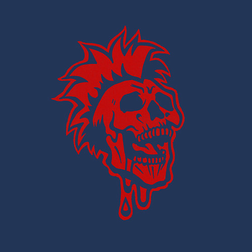 Мужской свитшот Бывших панков не бывает / Тёмно-синий – фото 3