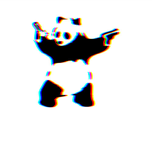 Мужской свитшот Banksy Panda with guns - Бэнкси / Белый – фото 3