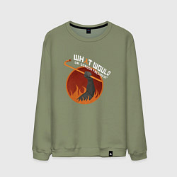 Свитшот хлопковый мужской Escape from City 17, цвет: авокадо