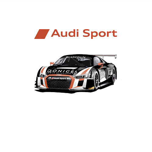 Мужской свитшот Audi Motorsport Racing team / Белый – фото 3