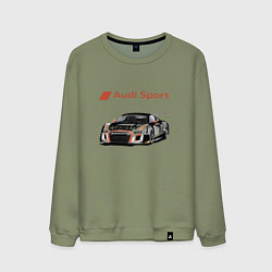 Свитшот хлопковый мужской Audi Motorsport Racing team, цвет: авокадо