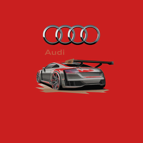 Мужской свитшот Audi Racing team / Красный – фото 3