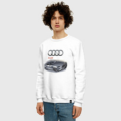 Свитшот хлопковый мужской Audi Concept, цвет: белый — фото 2