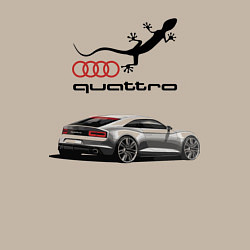 Свитшот хлопковый мужской Audi quattro Lizard, цвет: миндальный — фото 2