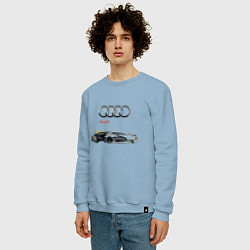 Свитшот хлопковый мужской Audi Concept Sketch, цвет: мягкое небо — фото 2