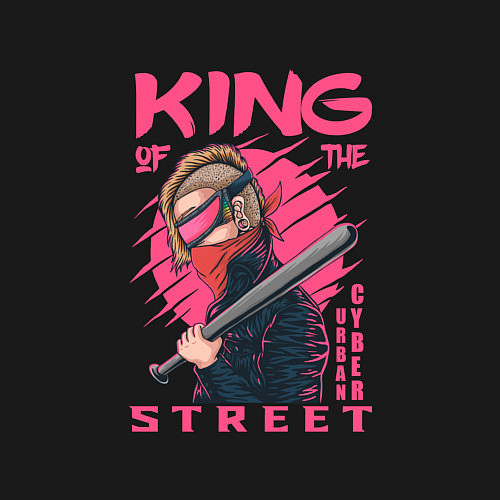 Мужской свитшот Cyberpunk King of the street / Черный – фото 3