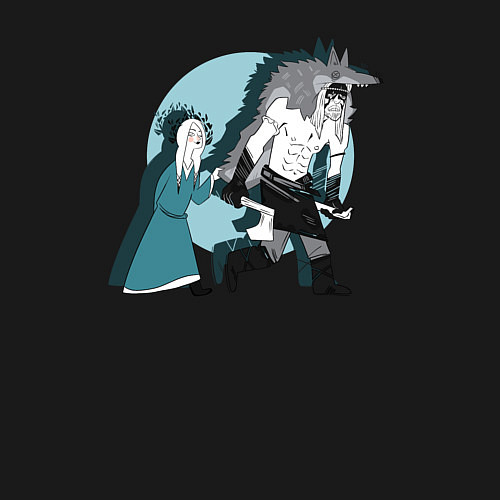 Мужской свитшот Amleth and Olga / Черный – фото 3