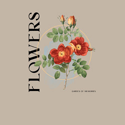 Свитшот хлопковый мужской Flowers - Garden of memories, цвет: миндальный — фото 2