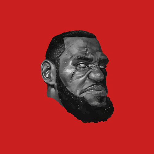 Мужской свитшот Angry LeBron / Красный – фото 3