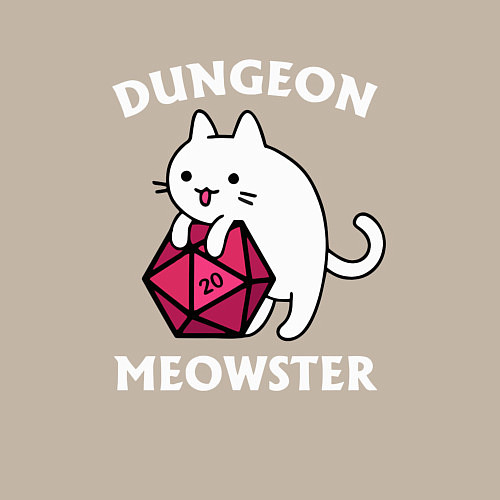 Мужской свитшот Dungeon Meowster / Миндальный – фото 3