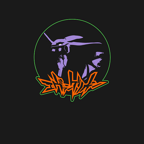 Мужской свитшот Ева 01 евангилион / Черный – фото 3