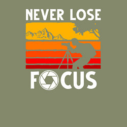 Свитшот хлопковый мужской Never lose focus, цвет: авокадо — фото 2