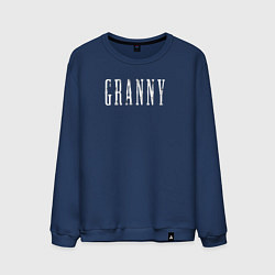 Свитшот хлопковый мужской Logo Granny, цвет: тёмно-синий