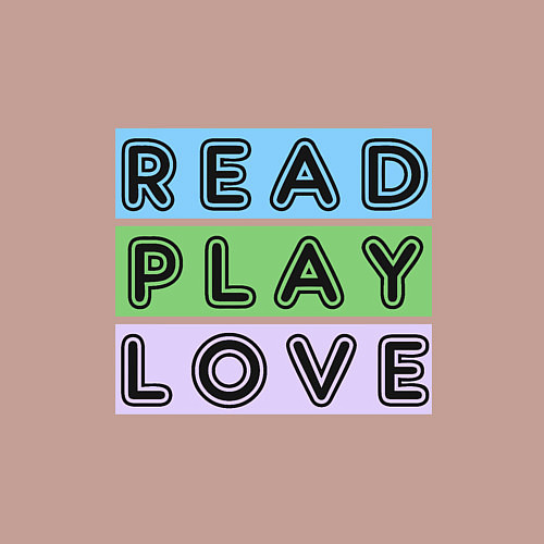 Мужской свитшот Читай, Играй, Люби / Пыльно-розовый – фото 3