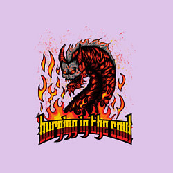 Свитшот хлопковый мужской Burning in the soul, цвет: лаванда — фото 2