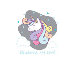 Свитшот хлопковый мужской Единороги существуют, цвет: белый — фото 2