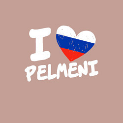 Свитшот хлопковый мужской Люблю пельмени, цвет: пыльно-розовый — фото 2