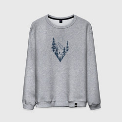 Мужской свитшот Бег в дикой природе с лисой