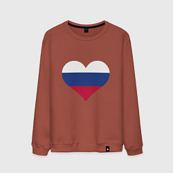 Мужской свитшот Сердце - Россия