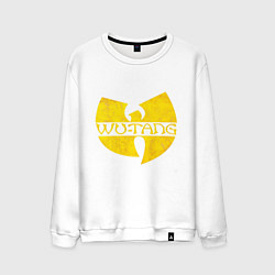 Свитшот хлопковый мужской Wu tang logo, цвет: белый